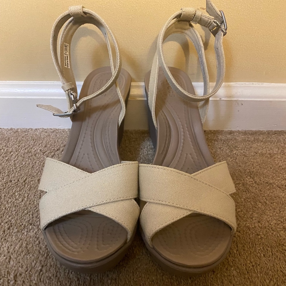 Crocs Women's Leigh II Adjustable Ankle Strap Wedge